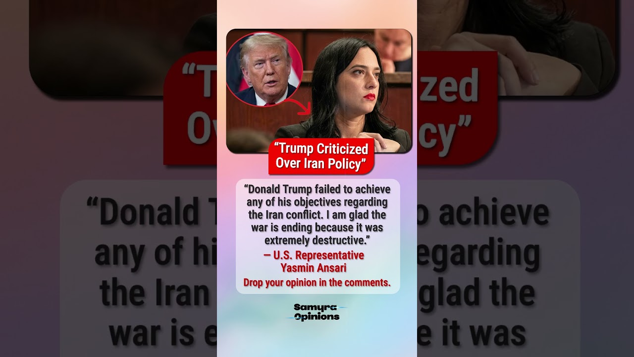 &ldquo;War Was Destructive&rdquo; &mdash; Yasmin Ansari&rsquo;s Trump Iran Statement Goes Viral #trendingnow