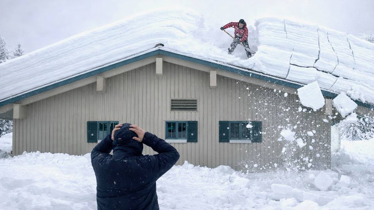 Snow Removal Gone Wrong | Massive Roof Avalanches & Dangerous Plow Truck Mistakes