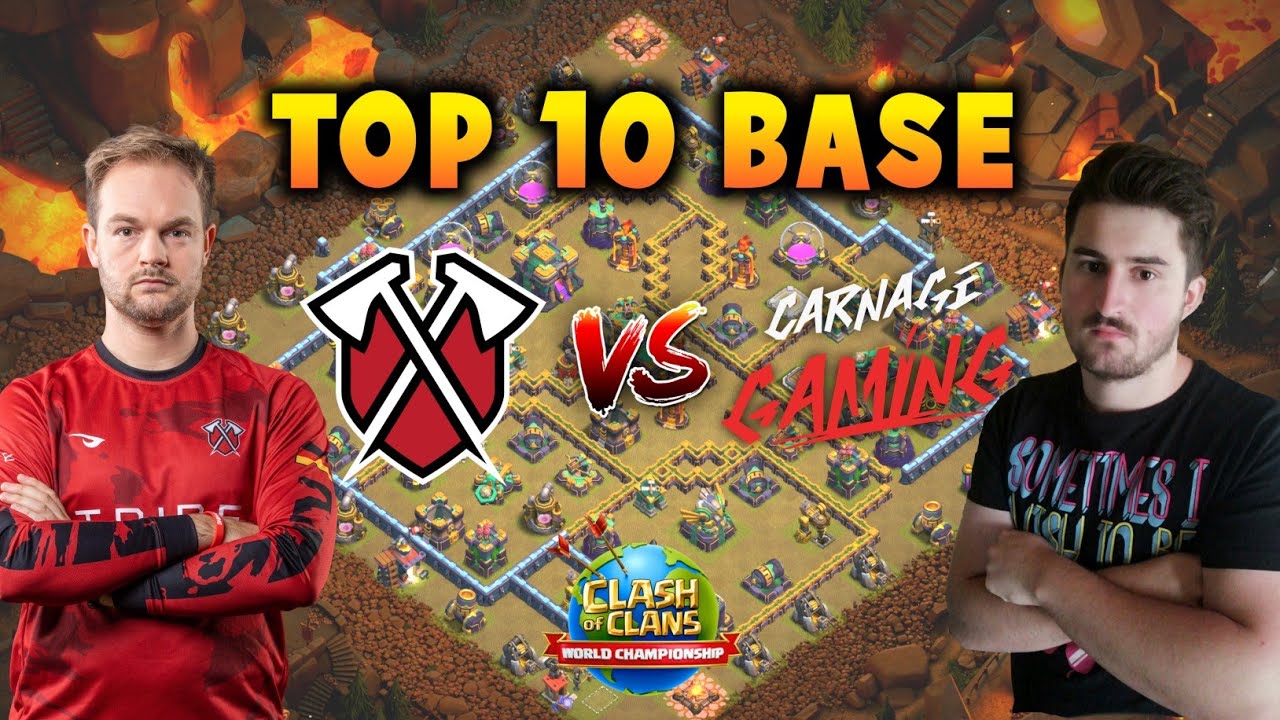 Top 10 TH14 Clash World Championship Qualifier Bases | Tribe Gaming vs Carnage Gaming Bases