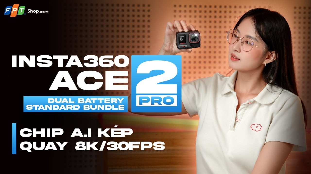 Camera hành động Insta360 Ace Pro 2 - Quay 8K/30fps cực sắc nét với chip AI kép #fptshop