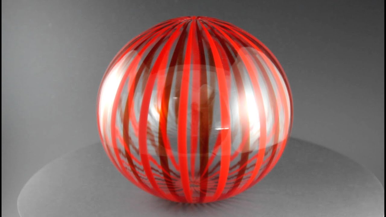 Hand Blown Glass Beach Ball Sphere by Ben Edols