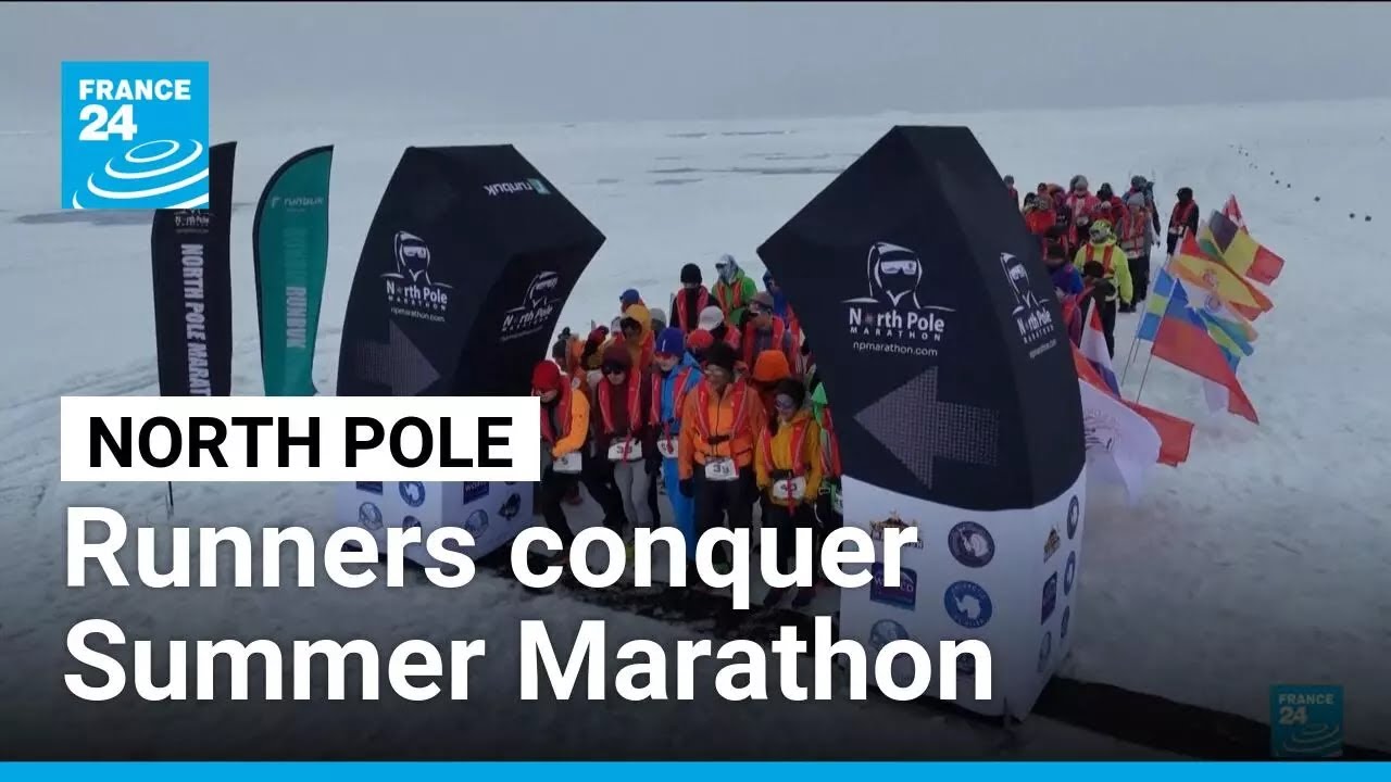 Extreme runners conquer North Pole Summer Marathon • FRANCE 24 English