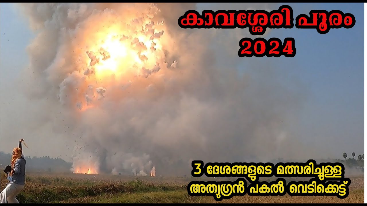 Kavassery pooram 2024| അത്യുഗ്രൻ പകൽ വെടിക്കെട്ട്| കാവശ്ശേരി പൂരം 2024|Kavassery pooram vedikkettu
