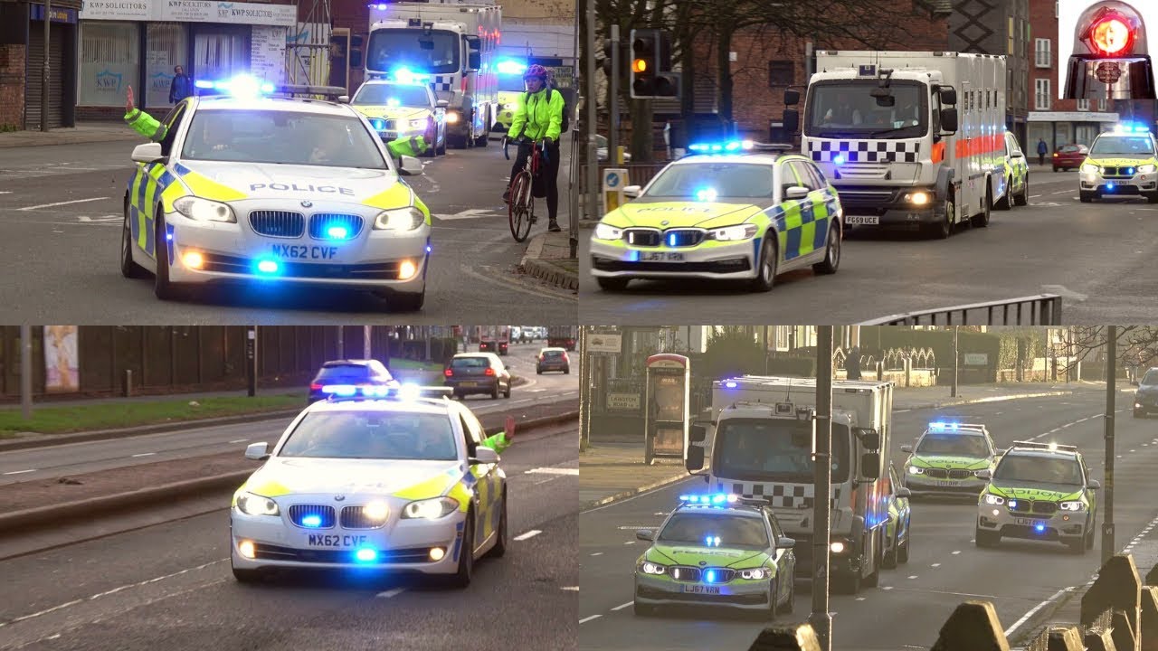 Police Car Escorts of High Security Prisoners Compilation - Great Sirens.