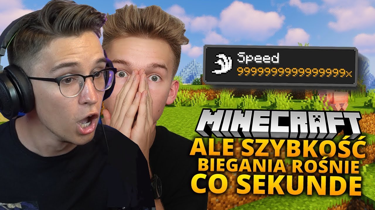 MINECRAFT, ale SZYBKOŚĆ BIEGANIA ROŚNIE CO SEKUNDĘ | Sheo Kaluch Ospanno
