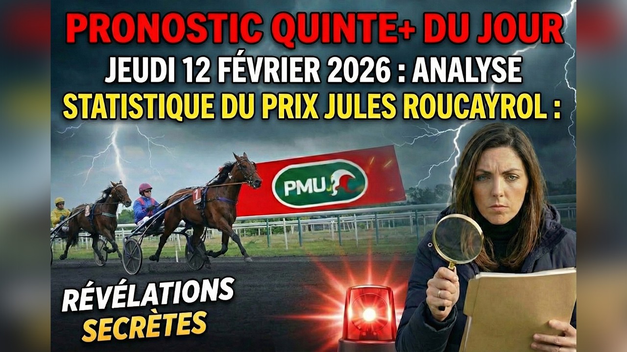 PRONOSTIC QUINTE+ DU JOUR JEUDI 12 FÉVRIER 2026 : L'ANALYSE STATISTIQUE DU PRIX JULES ROUCAYROL