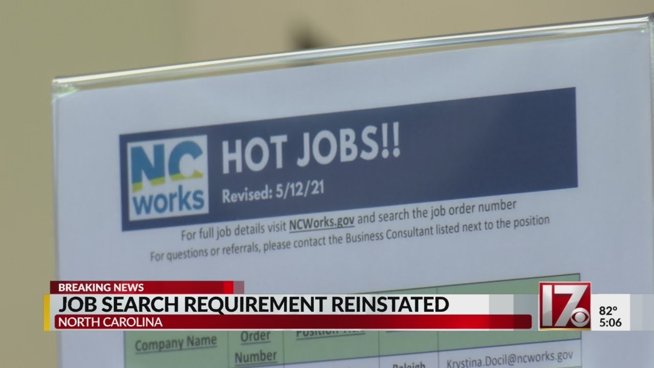 Job search requirement reinstated for people on unemployment