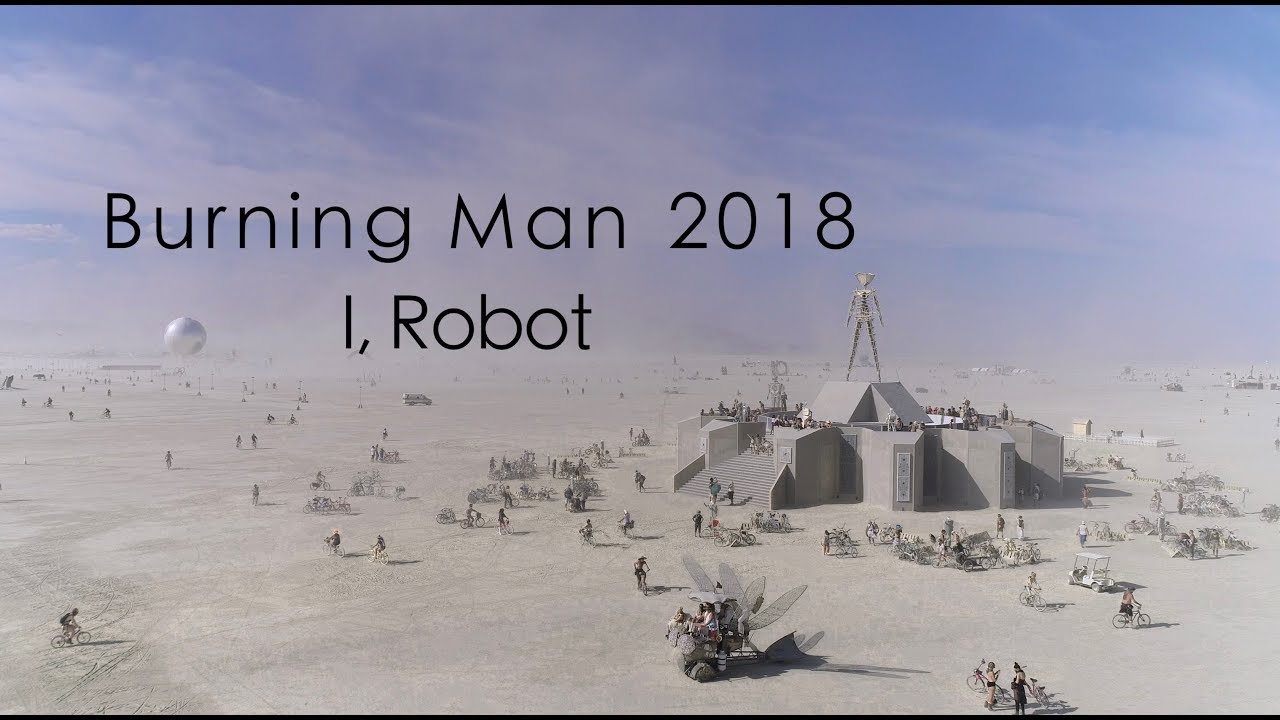 Burning Man 2018 aerial view 4k