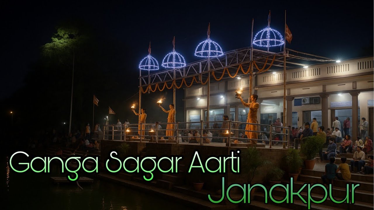 Ganga Sagar Aarti in Janakpur Nepal| गंगा सागर आरती जनकपुर नेपाल| Ganga Sagar Maha Aarti| Maha Aarti