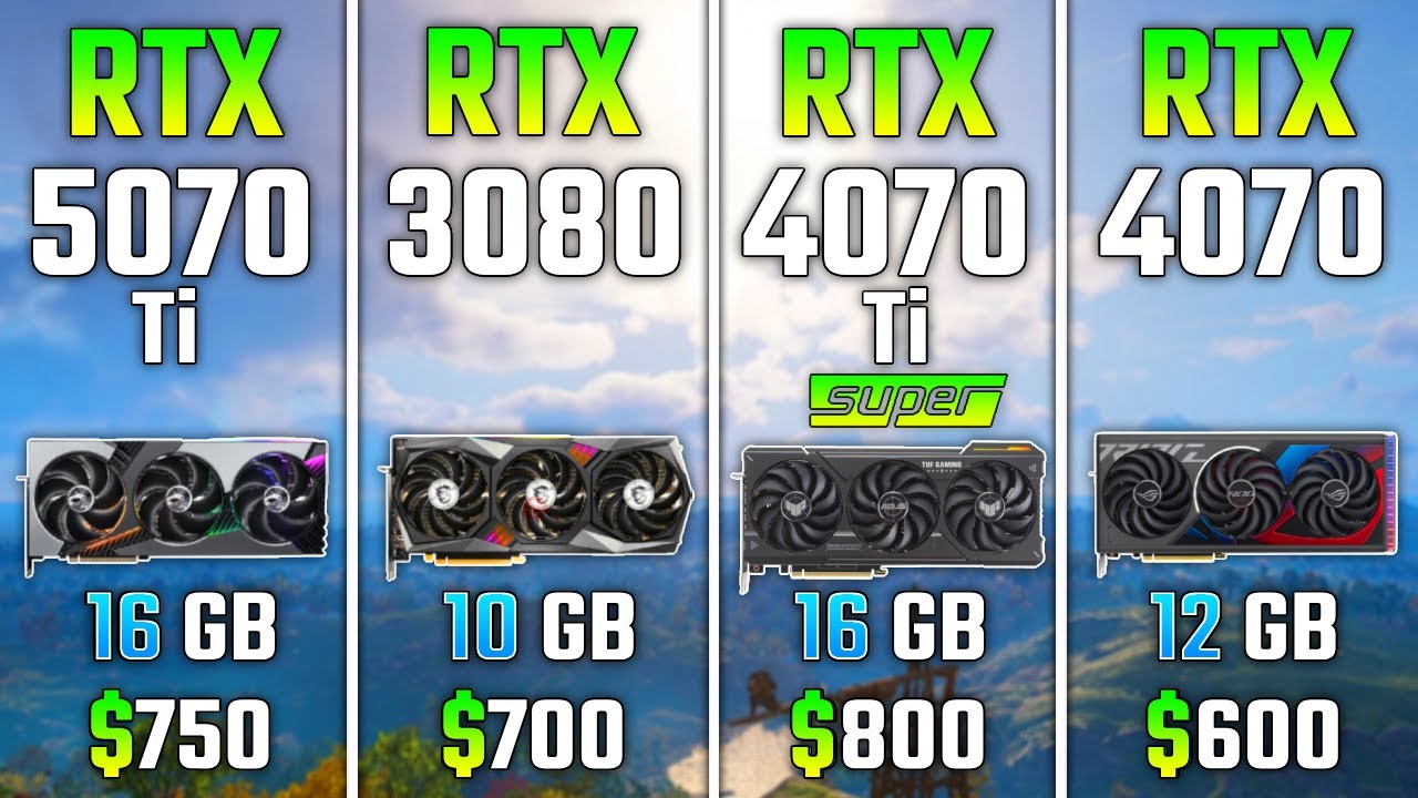 RTX 5070 Ti vs RTX 3080 vs RTX 4070 Ti SUPER vs RTX 4070 | Test in 7 Games