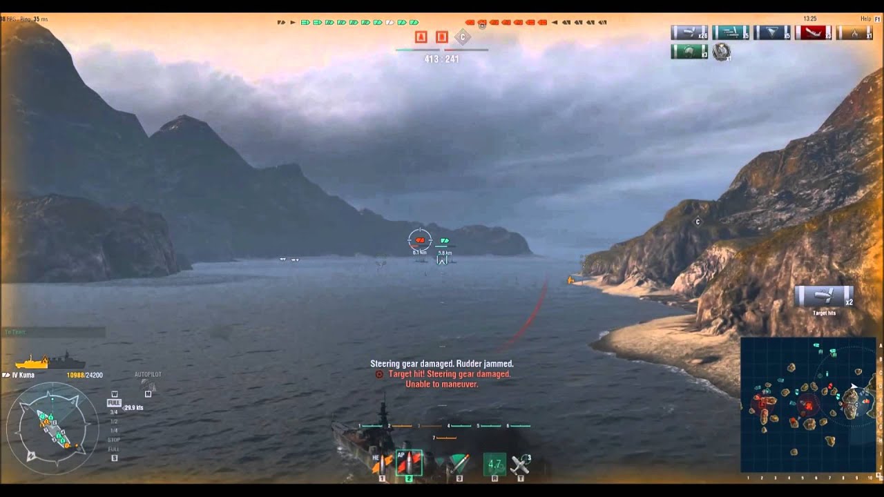 World of Warships - Battling the Kuma - Sinking 4 foes, again