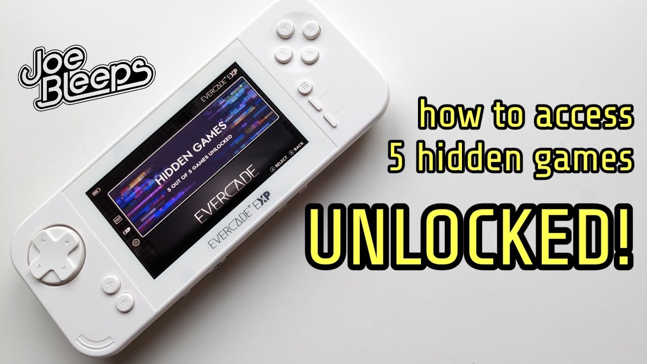 Evercade EXP HIDDEN GAMES unlocked!  How to access the 5 secret games on this retro handheld
