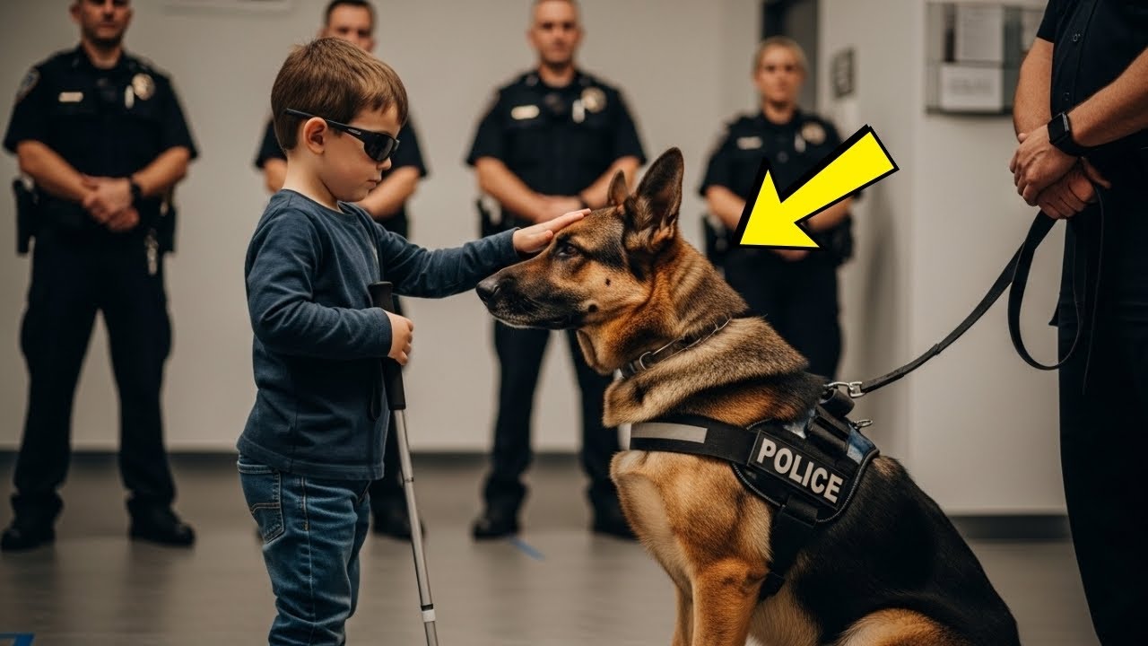 Policja uznała psa K9 za nie do opanowania — aż niewidomy chłopiec wyszeptał jedno słowo