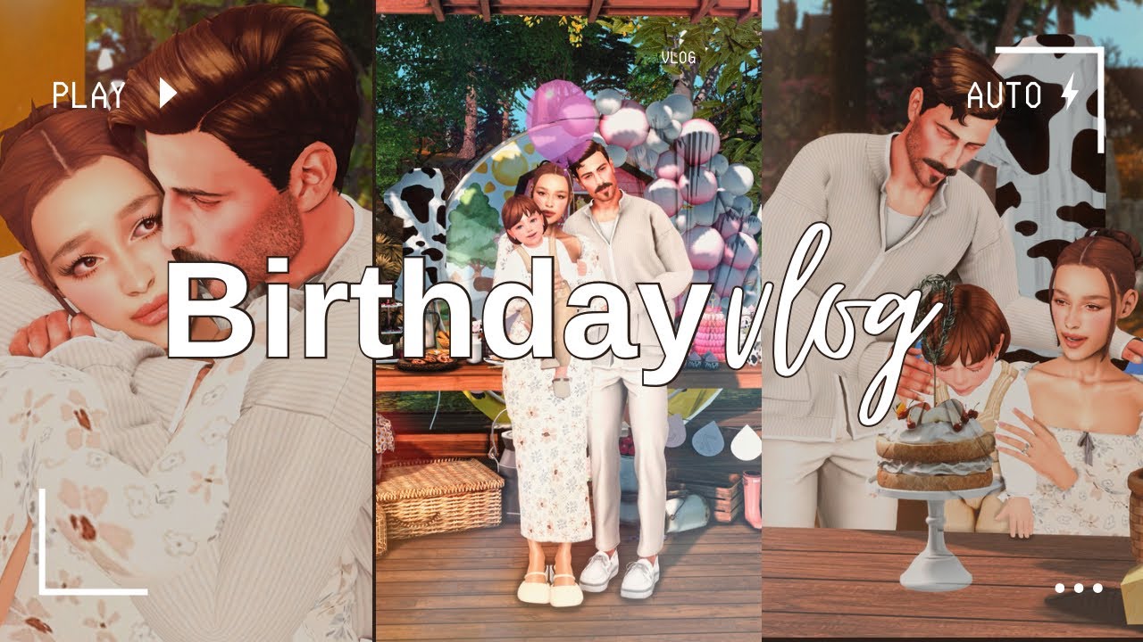 [Влог The Sims 4] 🎥 ┊ВЛОГ О ДНЕ РОЖДЕНИЯ 🎂 (подготовка, фермерская вечеринка, пляжный костер)