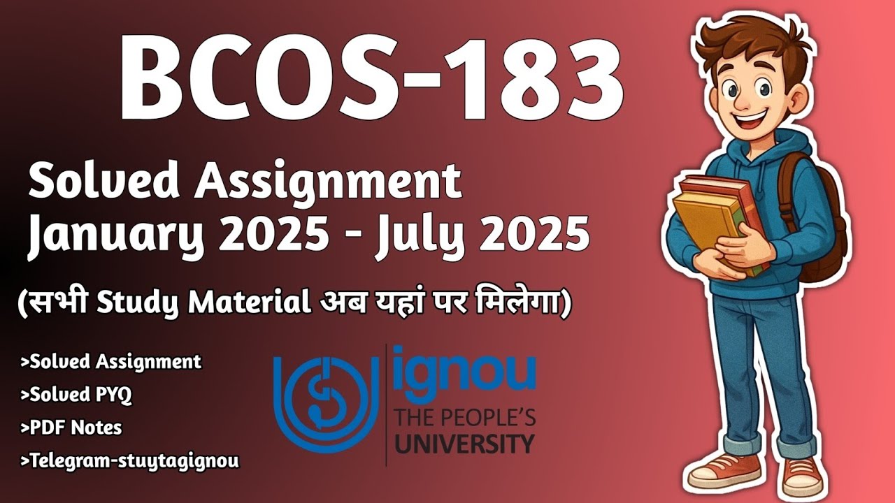BCOS-183 Solved Assignment January-2025 IGNOU 