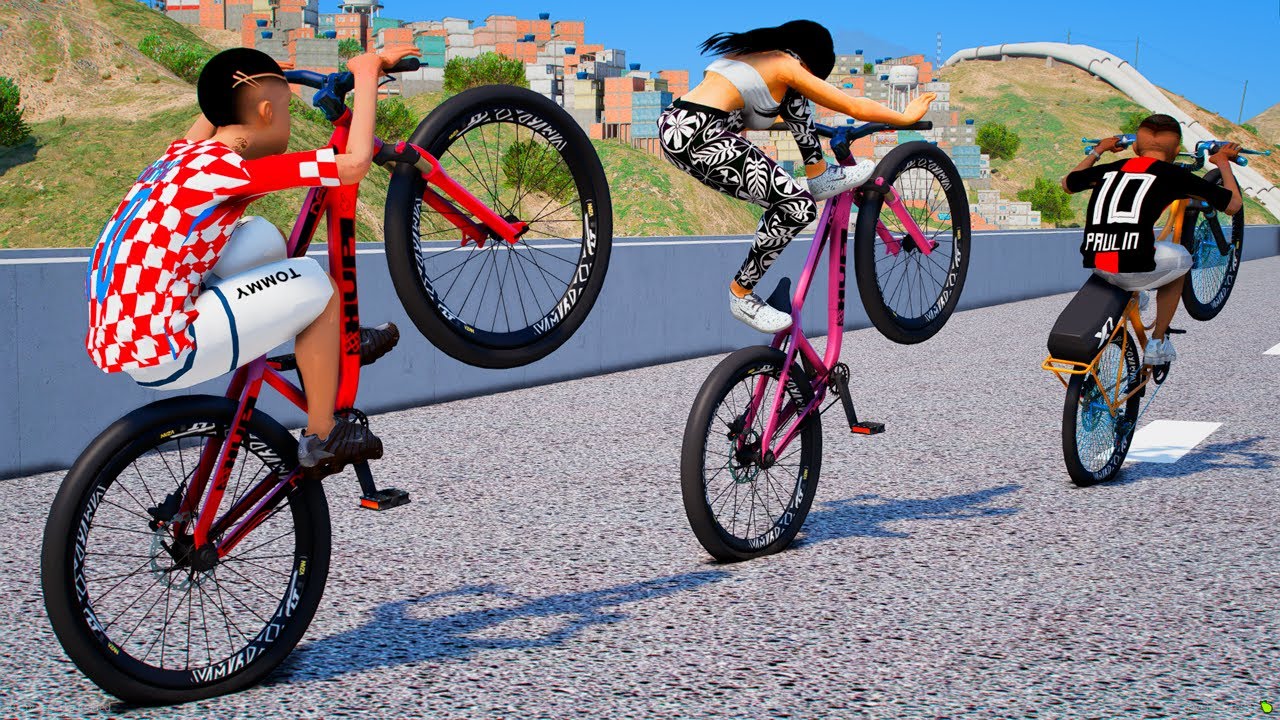 GTA V: MODS - ACHEI UMA MENINA DE BIKE NA RUA DO GRAU COM MEU AMIGO