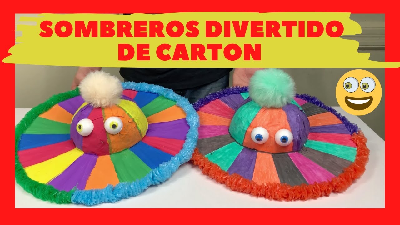 Como hacer un SOMBRERO  de CARTÓN [ Como hacer un SOMBRERO LOCO para niños ]