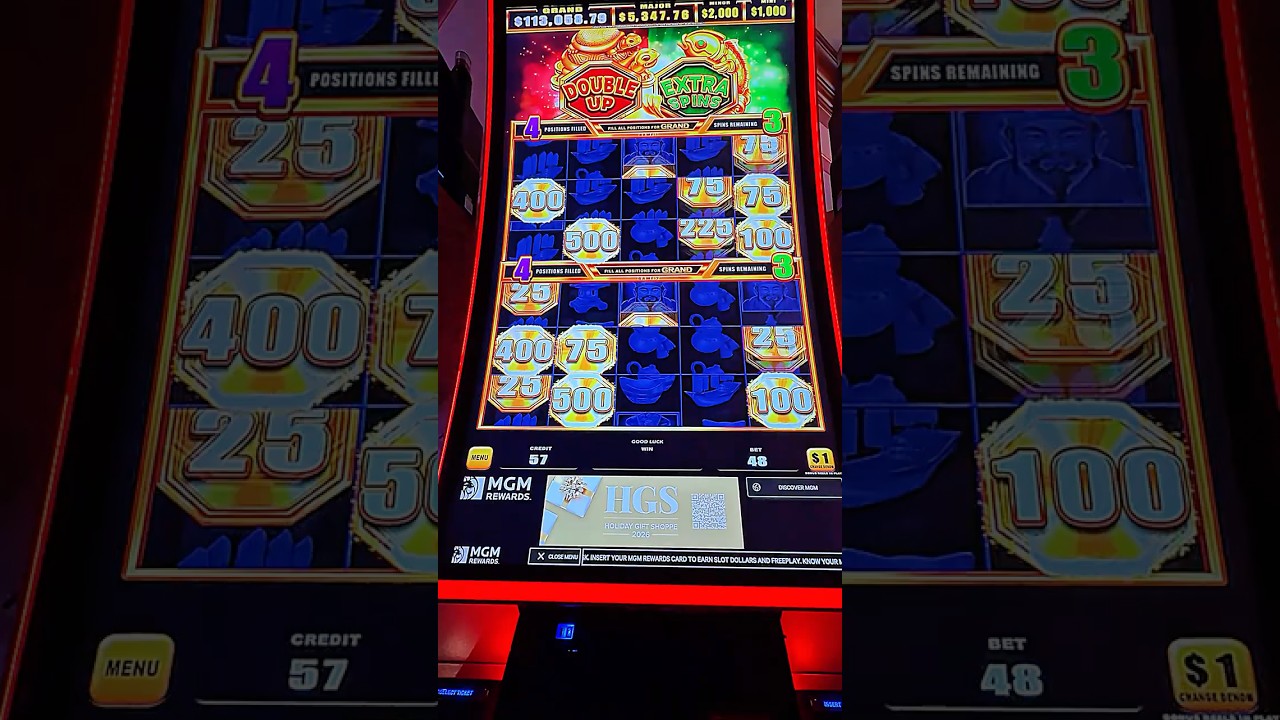 $48 BET HANDPAY! Double Bonus Bao Zhu Zhao Fu