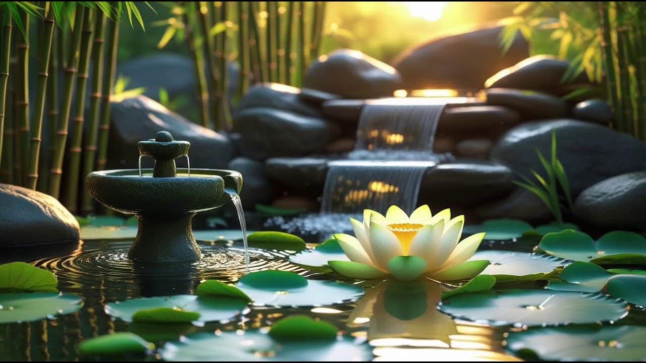 Calming Sleep Music + Water Sounds 🌿 Relaxing Music for Stress Relief and Insomnia Healing