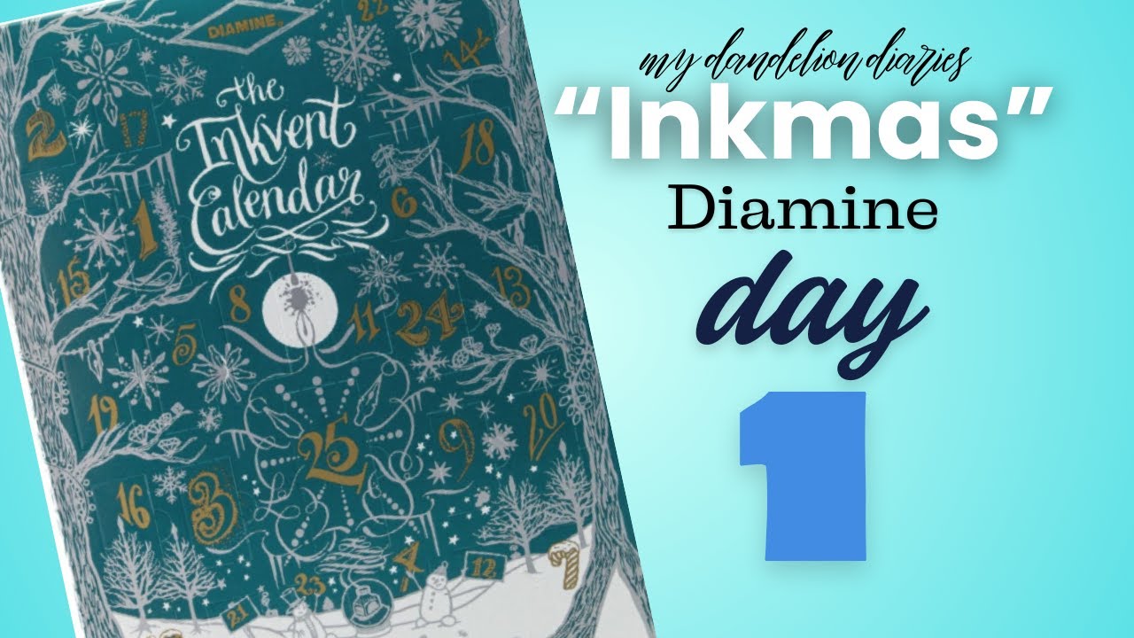 Набор чернил Diamine Teal Inkvent: День 1 | #inkmas2025