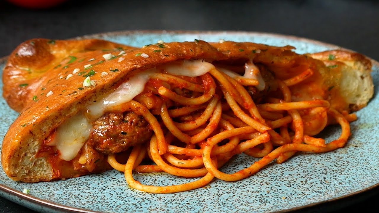 How To Make A Giant Spaghetti Meatball Calzone