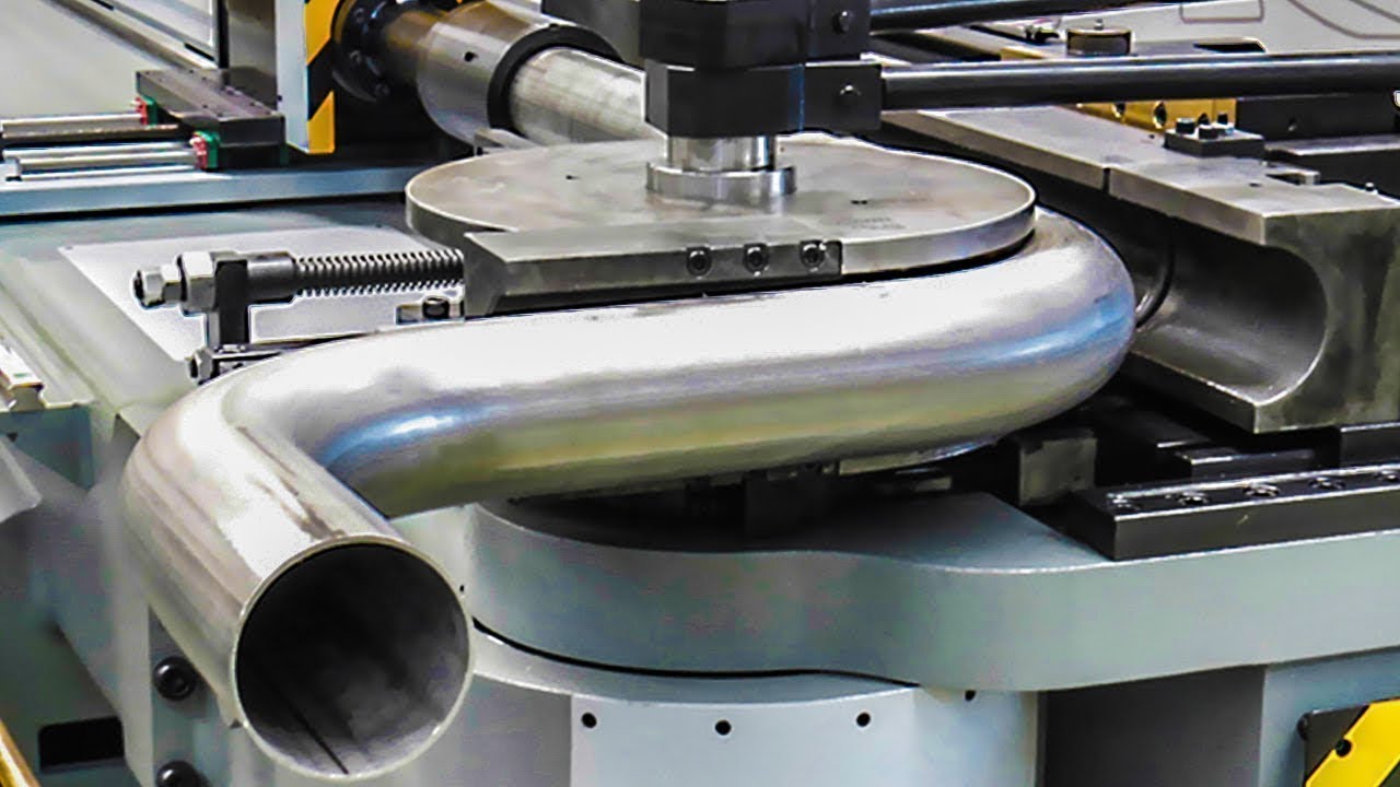 Amazing Semi-Automatic Pipe Bending Machine At Work, Excellent Production Process Mechanical Factory