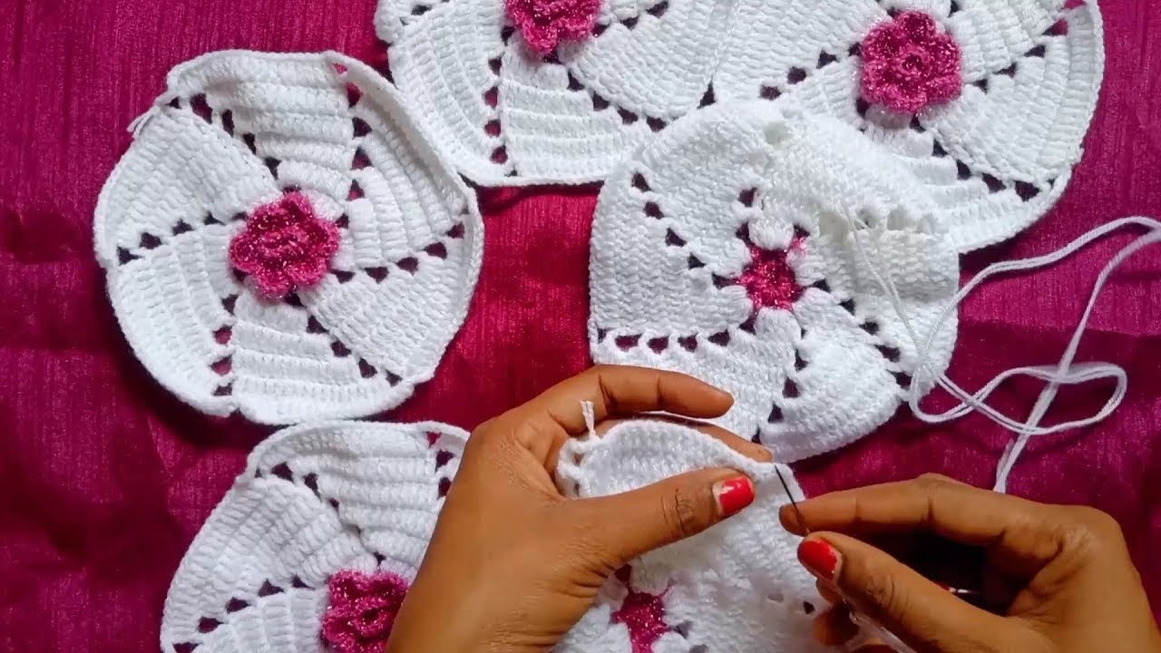 Wav amazing👍 crochet #pattern for beginners😇 l new crochet thalposh #design💯 l very easy #crochet