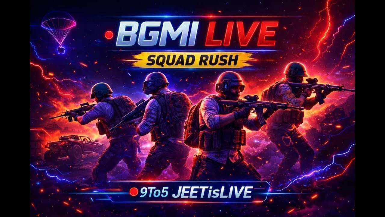 BGMI LIVE 🎮 Squad Rush + Funny Moments with Friends