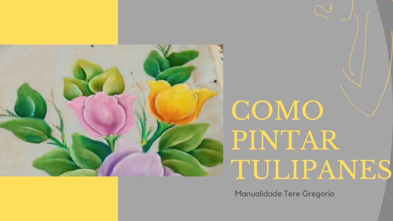 COMO PINTAR CAMINO DE TULIPANES -  PINTANDO CAMINO  FACIL