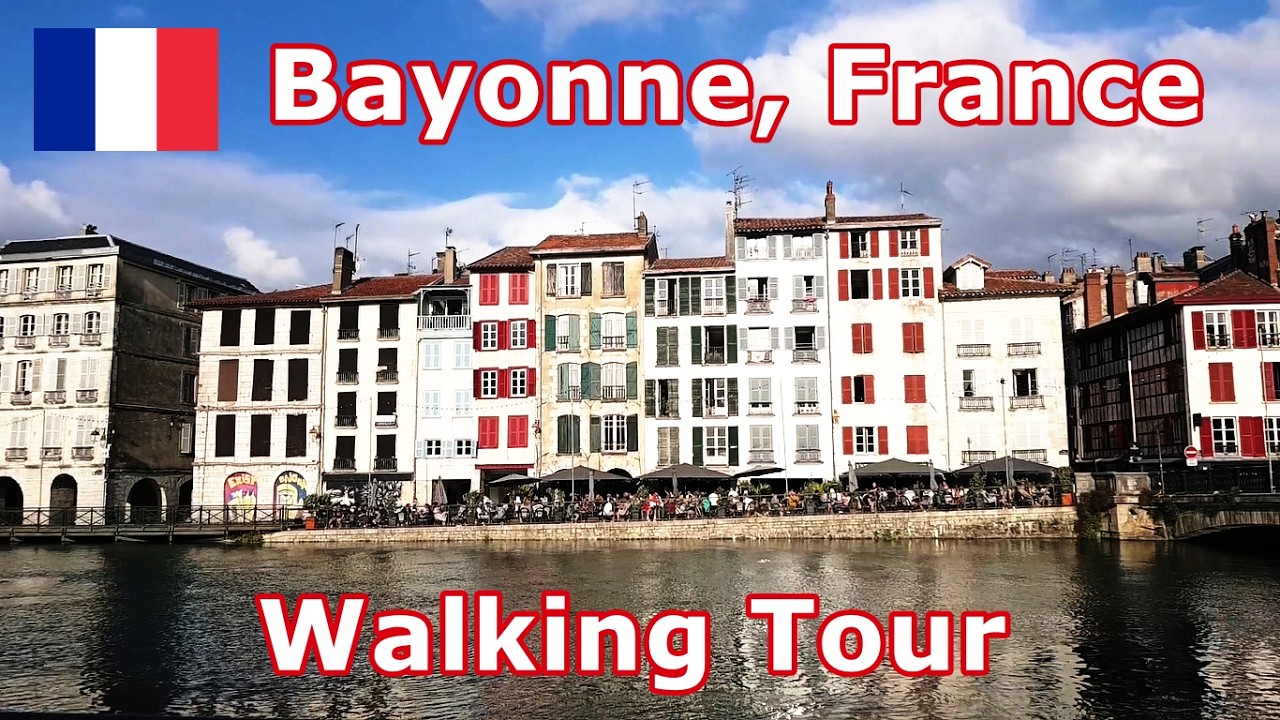 Bayonne, France, Street Walk 🇫🇷, Walking tour City Center (historic timber-framed buildings)