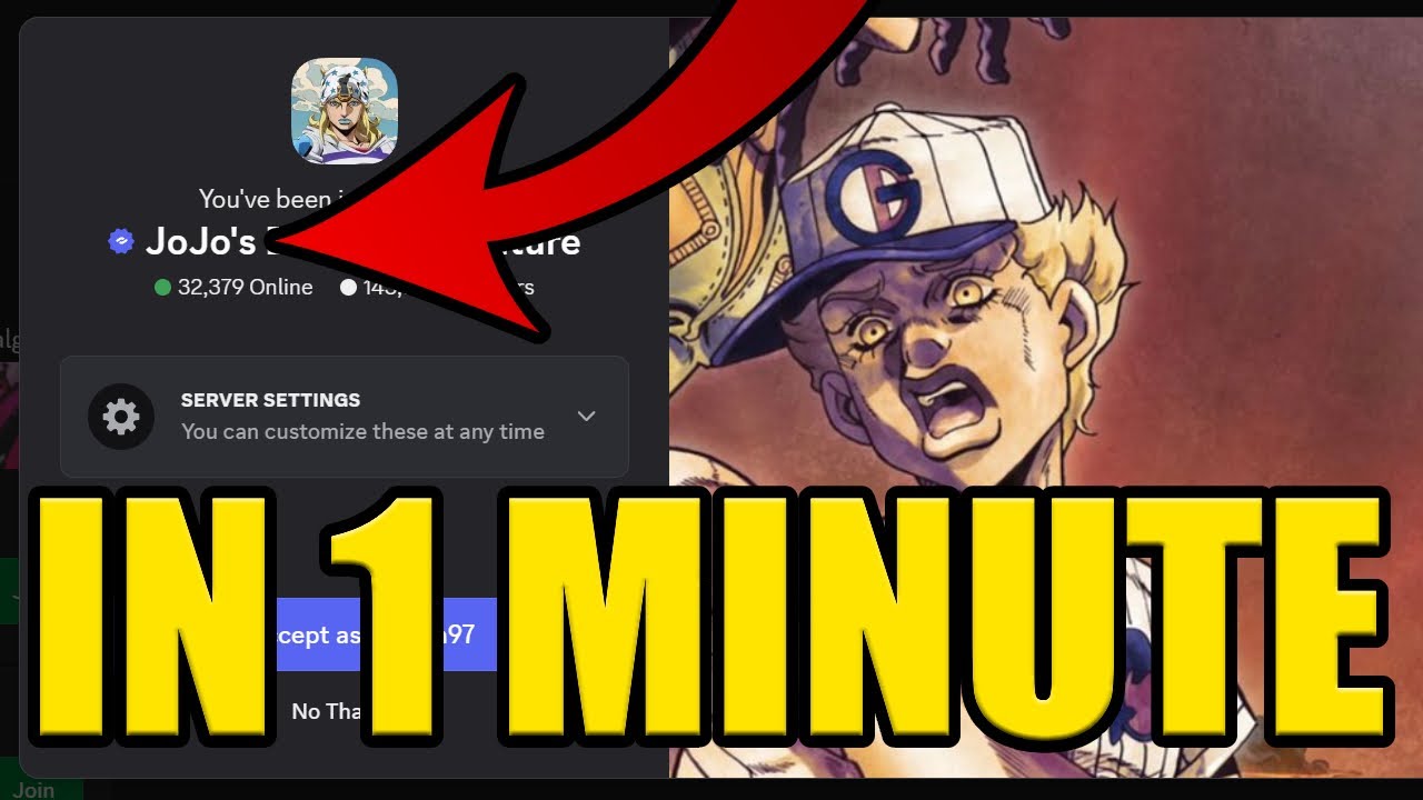 HOW to JOIN JOJO DISCORD SERVER ✅PC & MOBILE✅