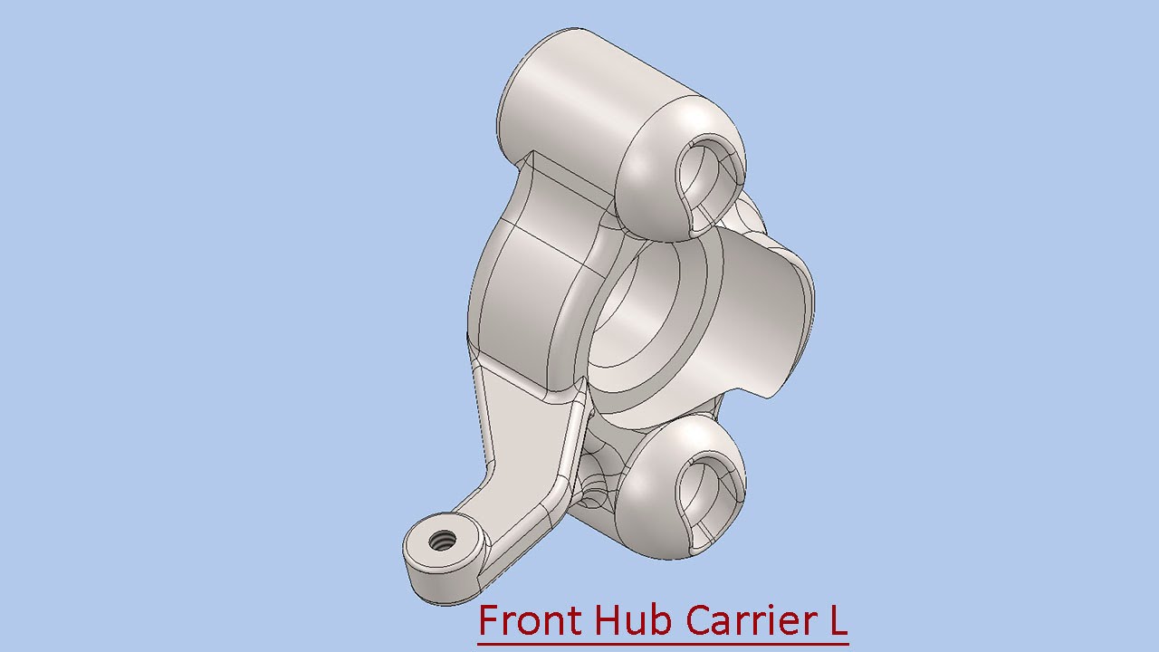 Front Hub Carrier L (Video Tutorial) SolidWorks