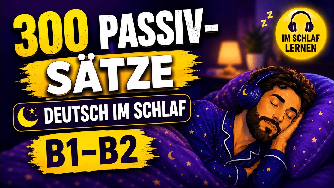 Deutsch lernen im Schlaf | 300 Passiv-S&auml;tze f&uuml;r Alltag & echte Gespr&auml;che (B1&ndash;B2)