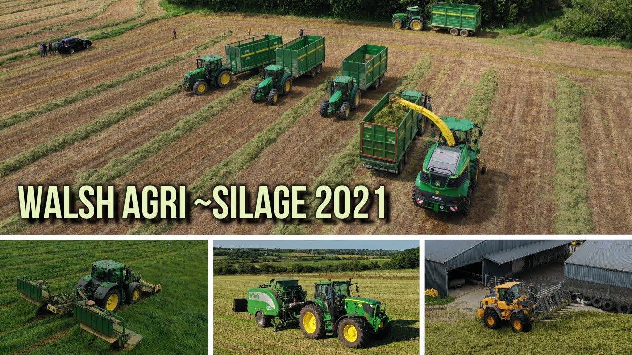 Walsh Agri's team of green working in force!! ~ Walsh Agri silage 2021