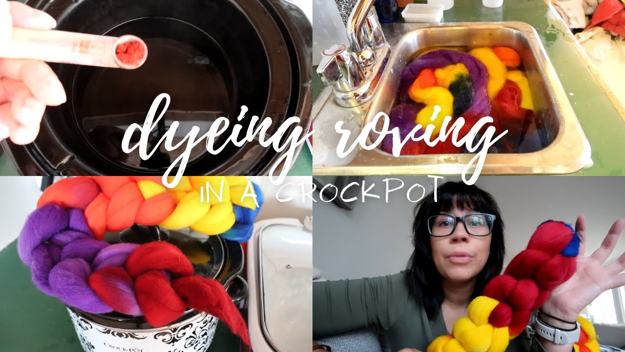 How to Dye Wool Roving with a Crockpot