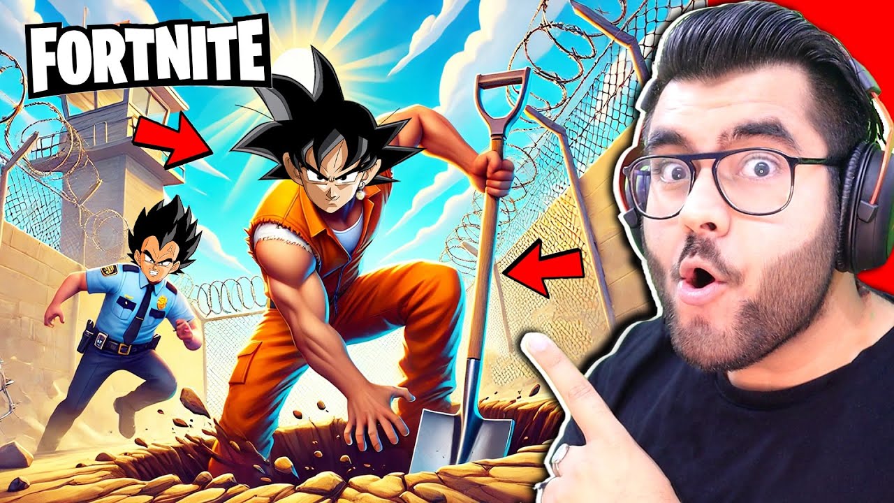 😂 GOKU & VEGETA Prison Escape in Fortnite! | FUNNY 😂 | Hitesh KS