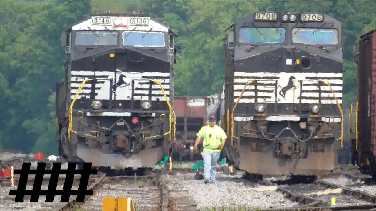 Two Norfolk Southern ES44ACs at Lock Haven Yard