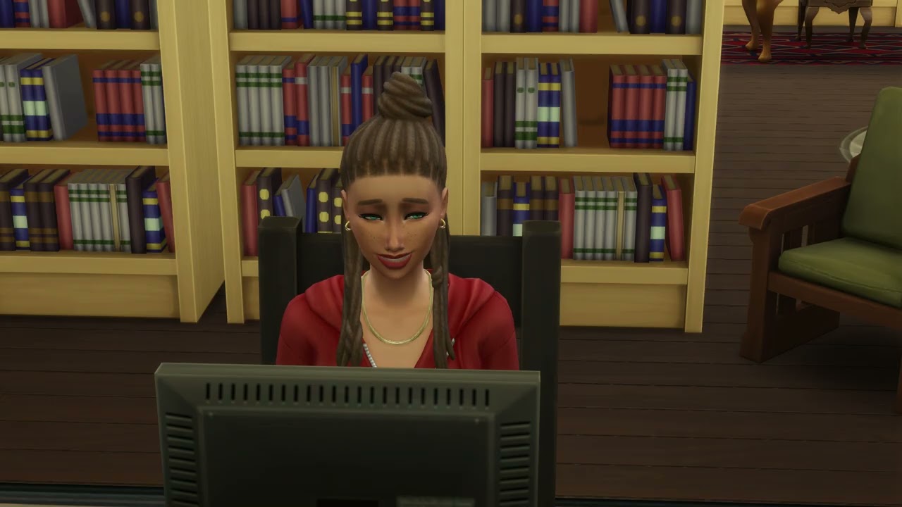 Rachel Visits The Library - The Sims 4 Ambience