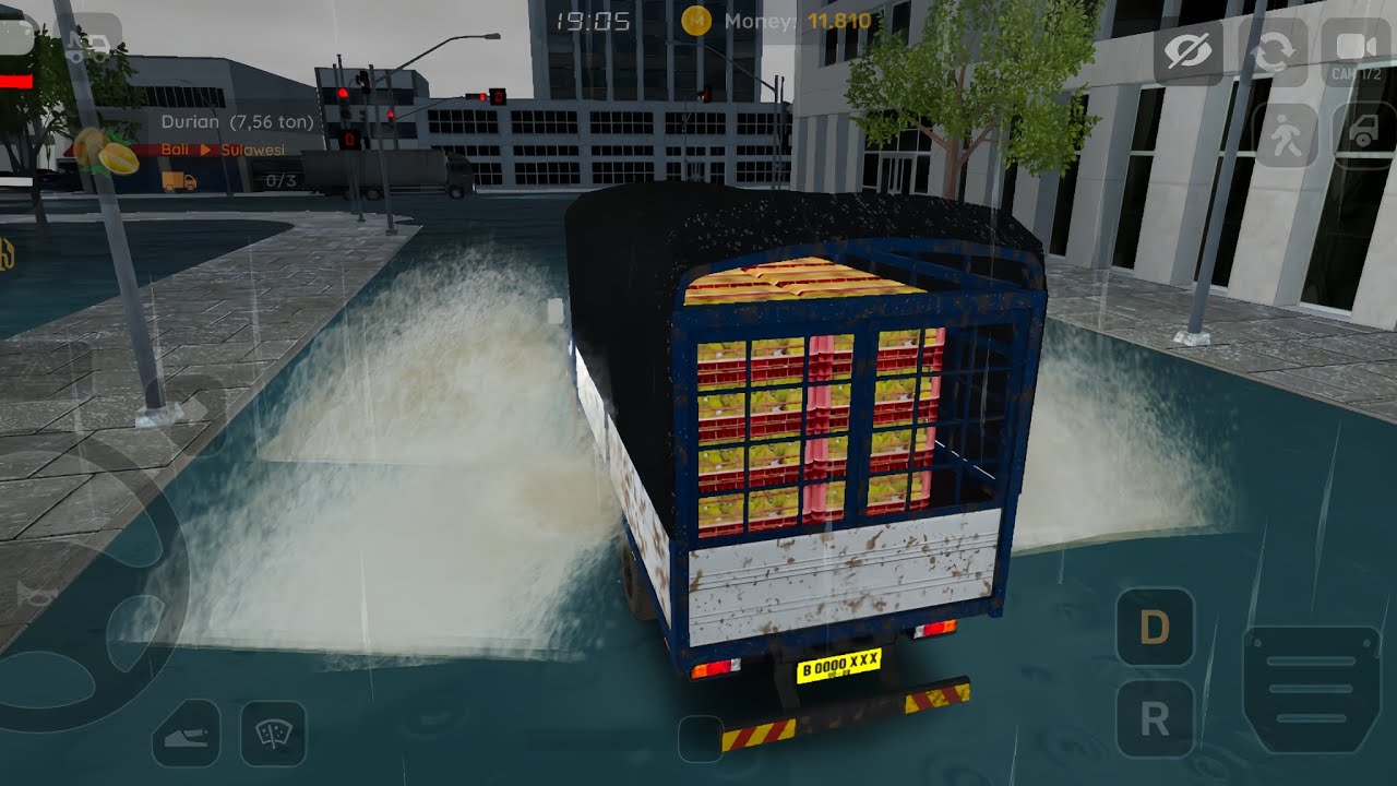 🚚Mini Truck Simulator Vietnam Mengirim Durian 🛣Bali - Sulawesi Heavy Rain #3 [Gameplay]
