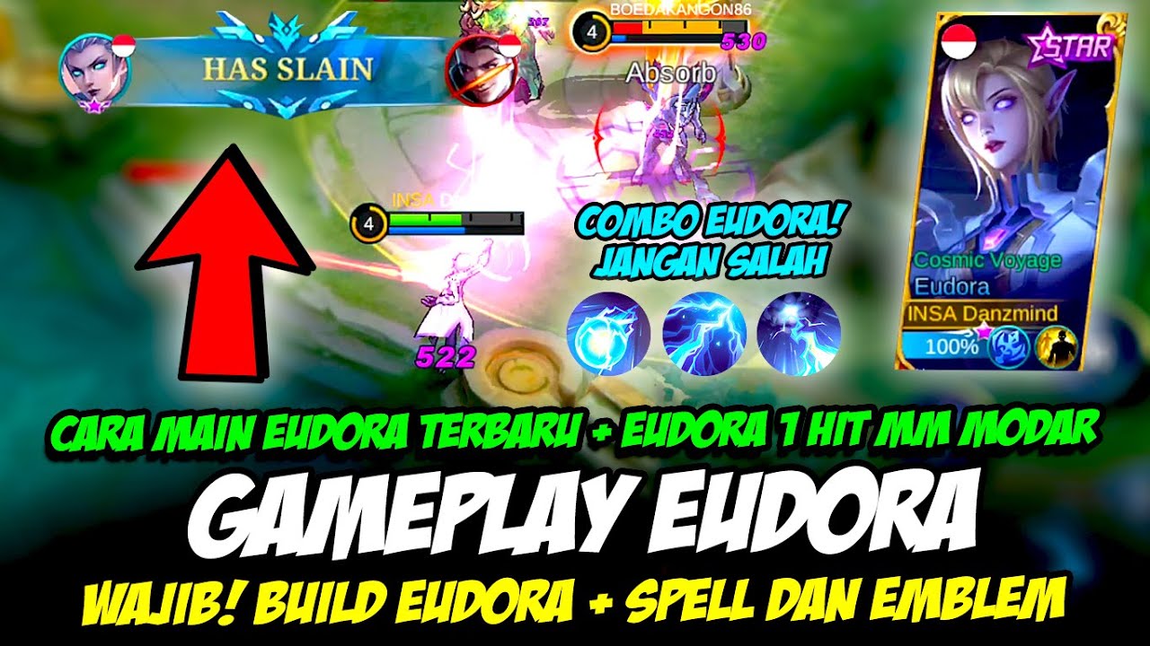 CARA MAIN EUDORA TERBARU + BUILD EUDORA PALING SAKIT ❗ TUTORIAL EUDORA & GAMEPLAY EUDORA SKIN BARU