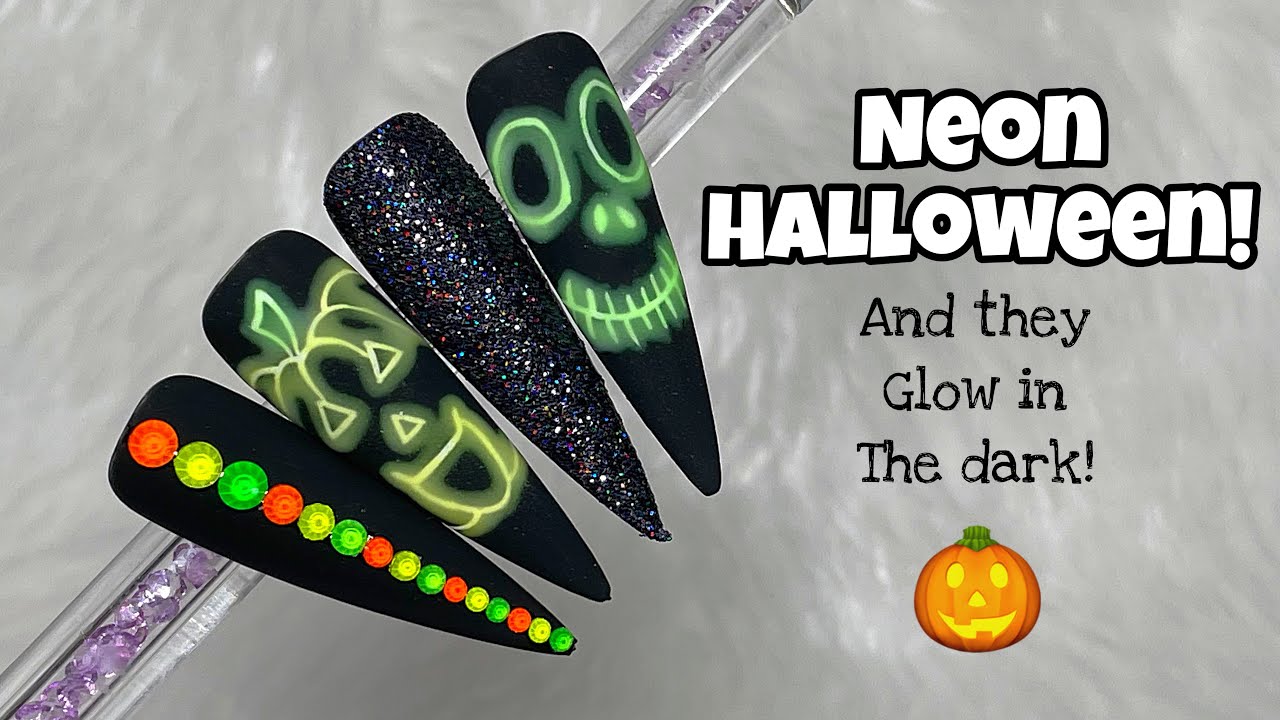 Neon Halloween Nails | Madam Glam | Nail Sugar