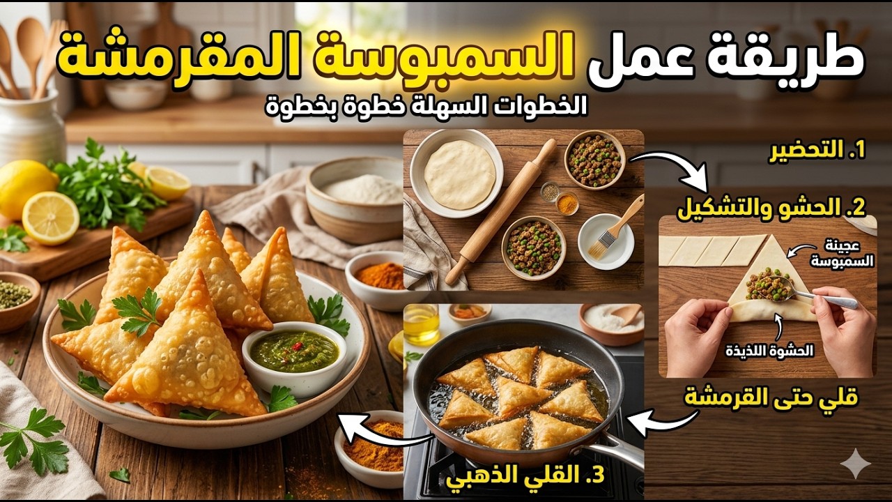 سمبوسة مقرمشة وطعمها خطير بخطوات بسيطة | الزعيمة كاروو
