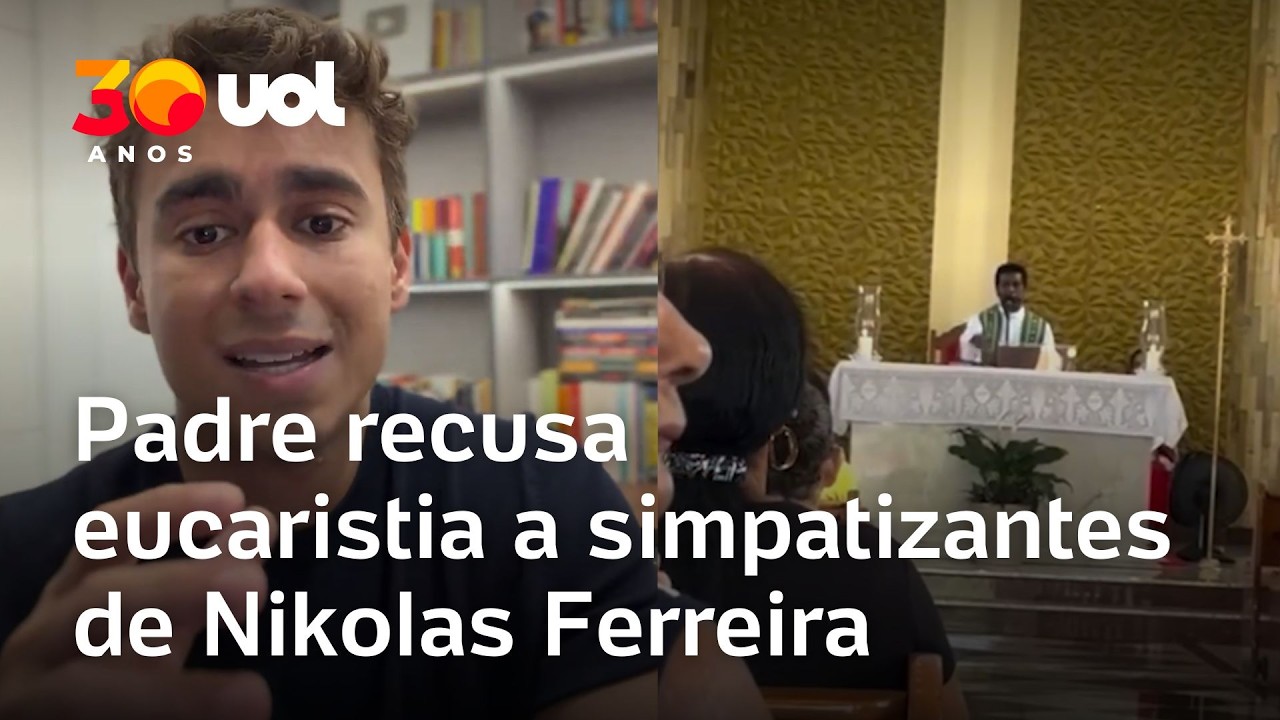 Padre nega comunhão a fiéis que apoiam Nikolas Ferreira; deputado se manifesta após vídeo repercutir