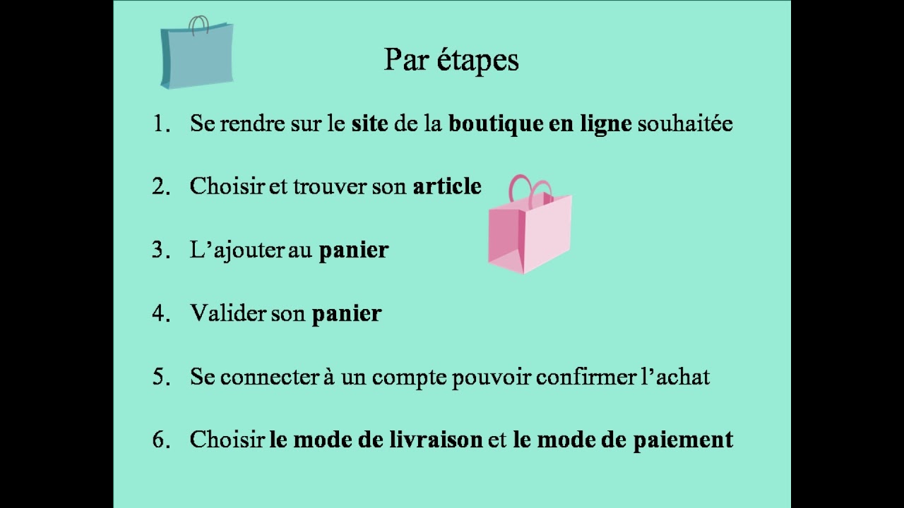 Les achats en ligne