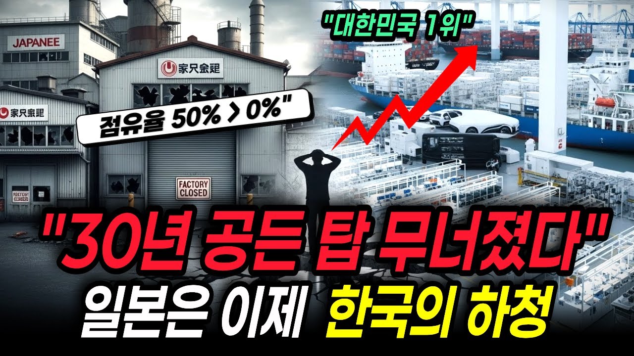 일본이 5대 산업에서 싹 다 뺏어버린 한국, 일본 기술 패권의 몰락
