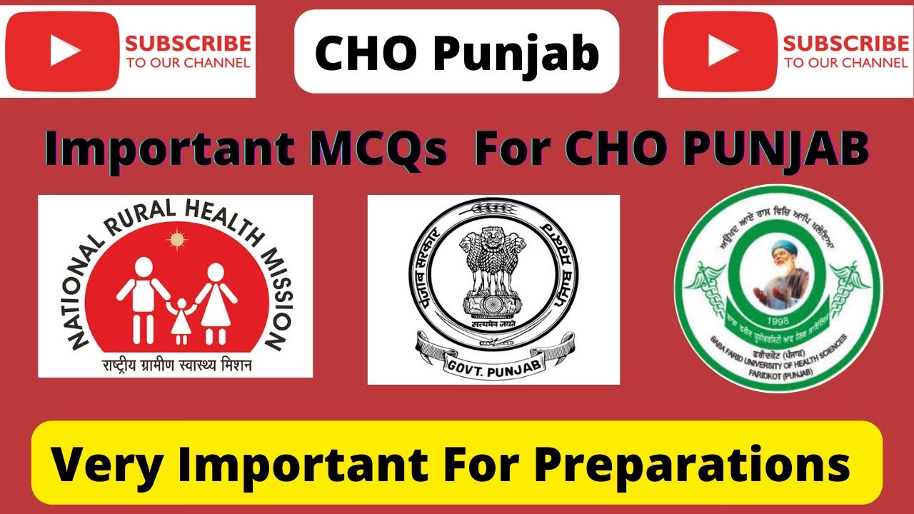 BFUHS CHO Punjab Previous year Question Paper/NHM/PUNJAB CHO 2022