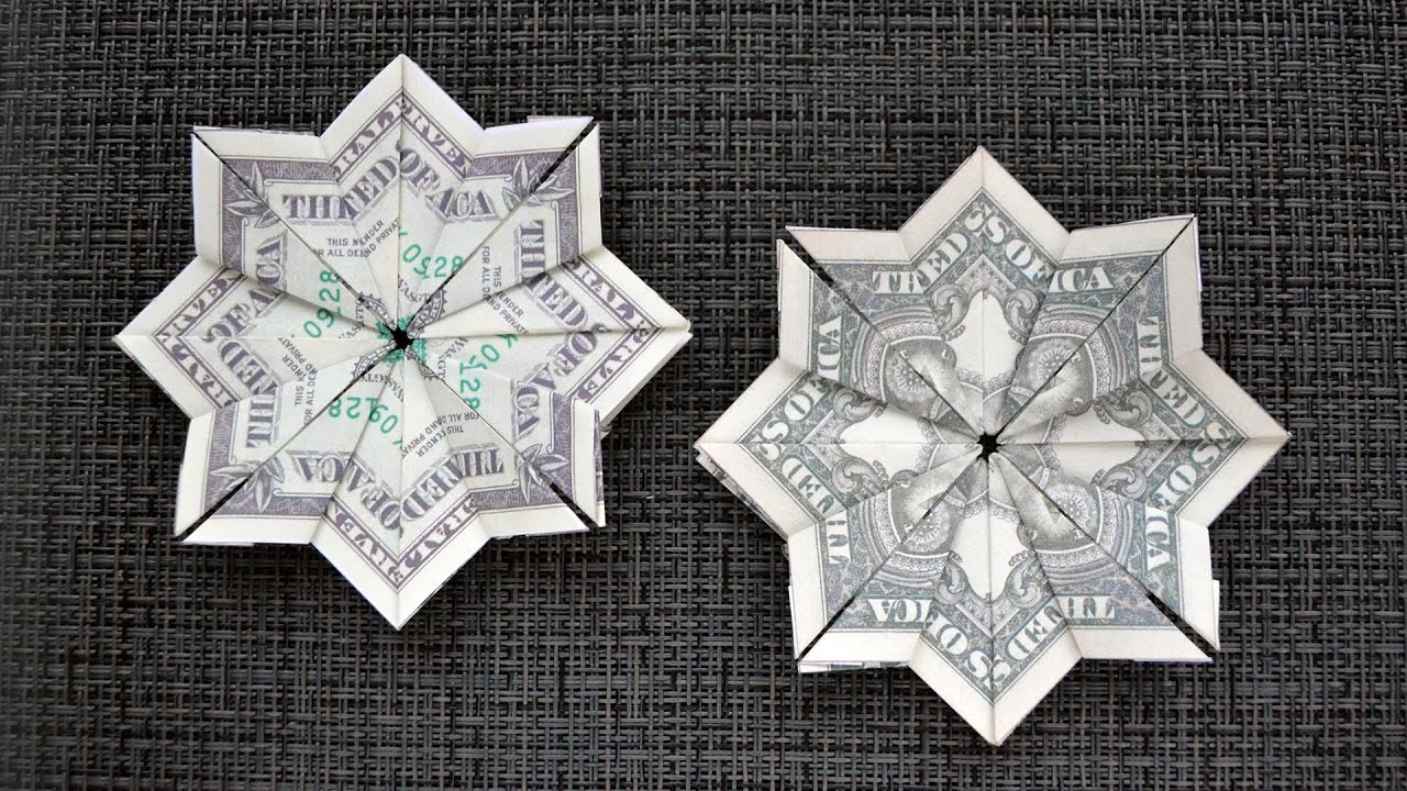 My MONEY STAR (FLOWER) | Dollar Origami Decoration | Do you like it? | Tutorial DIY by NProkuda