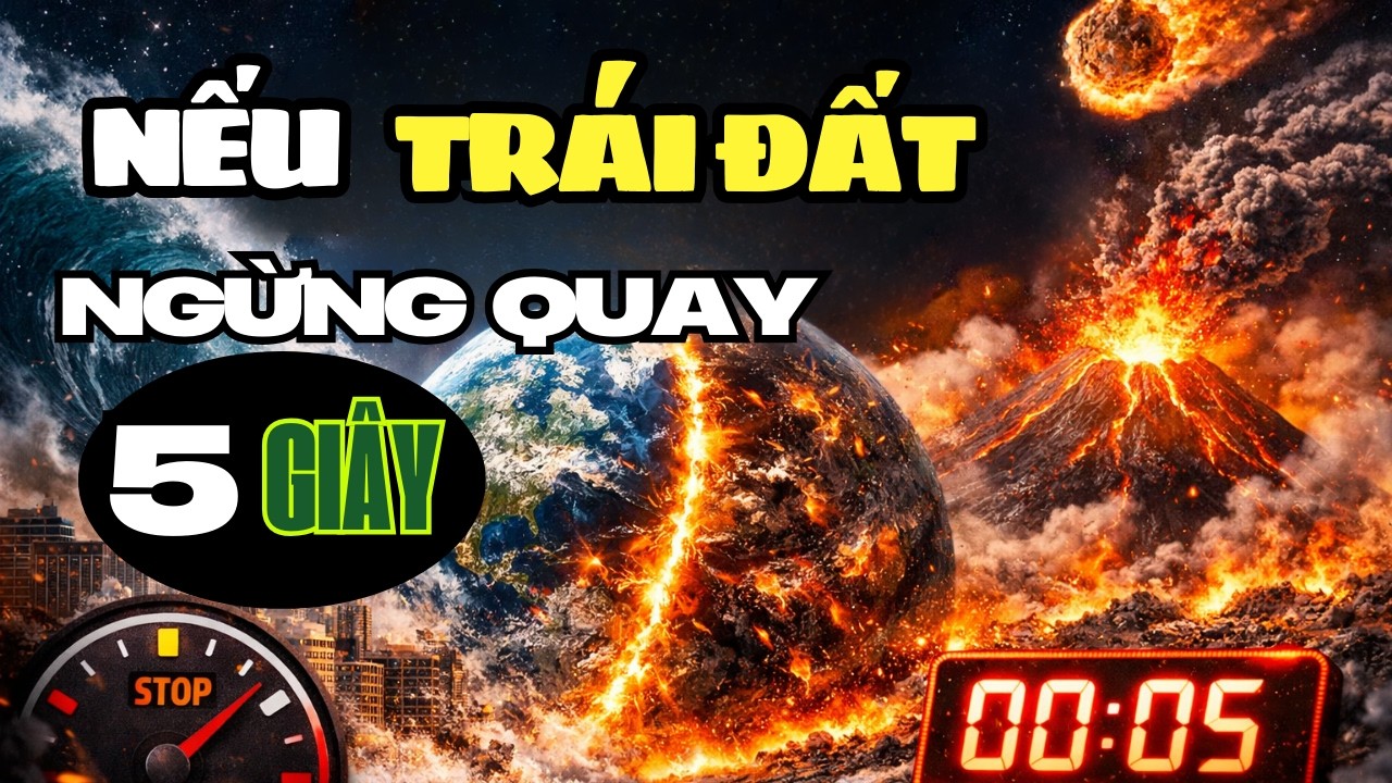 Nếu Trái Đất ngừng quay trong 5 giây, chuyện gì sẽ xảy ra?