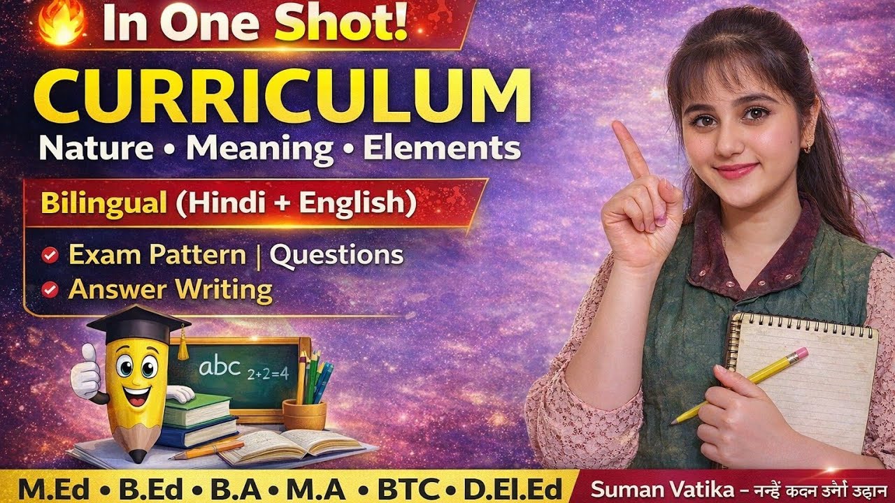 Don’t Miss🔥Concept of Curriculum: Nature, Meaning, Elements,Useful for M.Ed/B.Ed/B.A/M.A/BTC/D.El.Ed