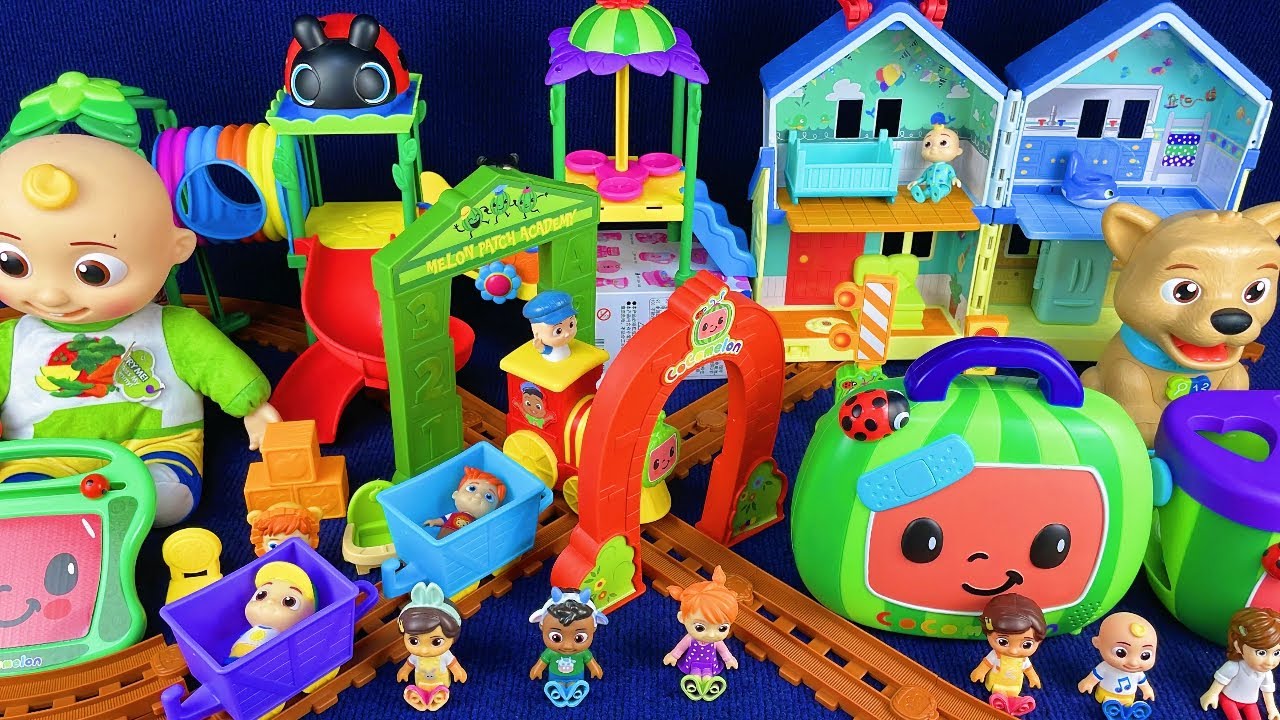 8 Minutes Satisfying with Unboxing Cocomelon Playground & Sing Train Play Set Review Toys | ASMR 
